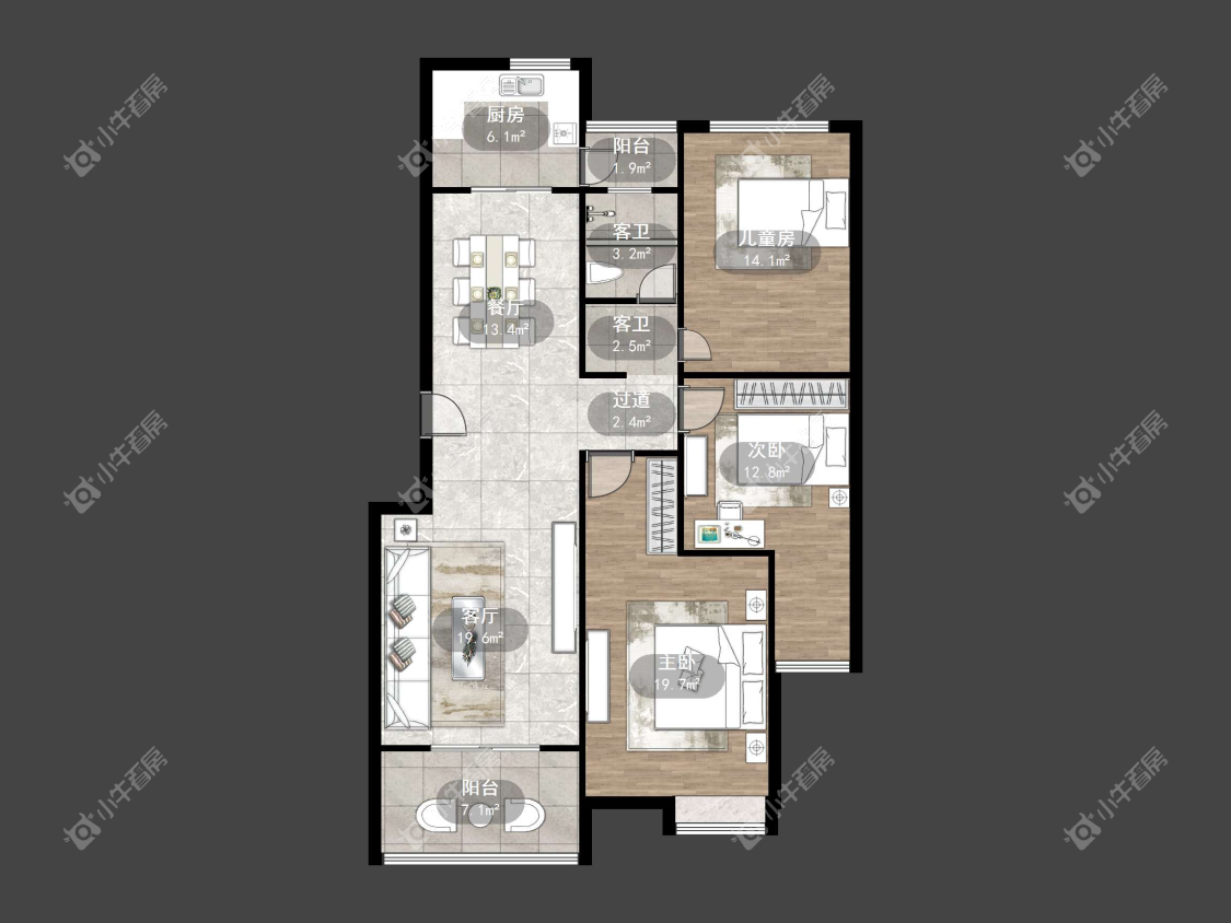 镇江嘉源首府在售二手房源户型图_小牛看房