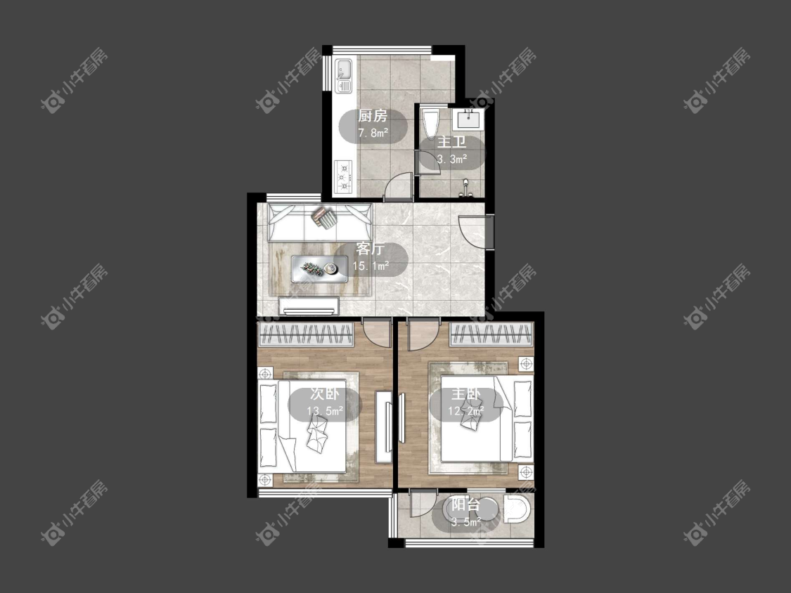 镇江华南新村在售二手房源户型图_小牛看房