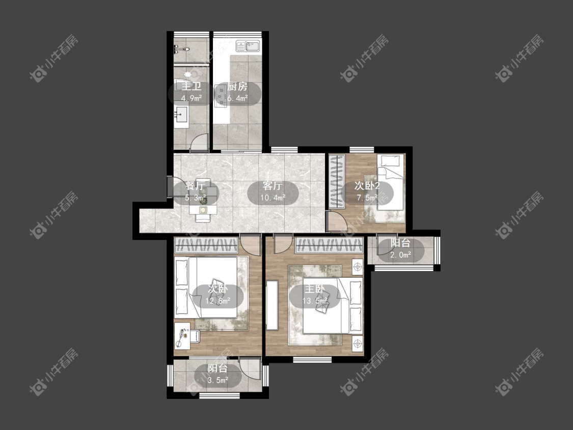 镇江凤美新村在售二手房源户型图_小牛看房