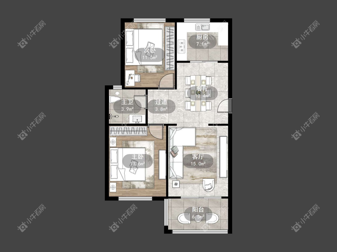 镇江御珑湾(丹阳)在售二手房源户型图_小牛看房