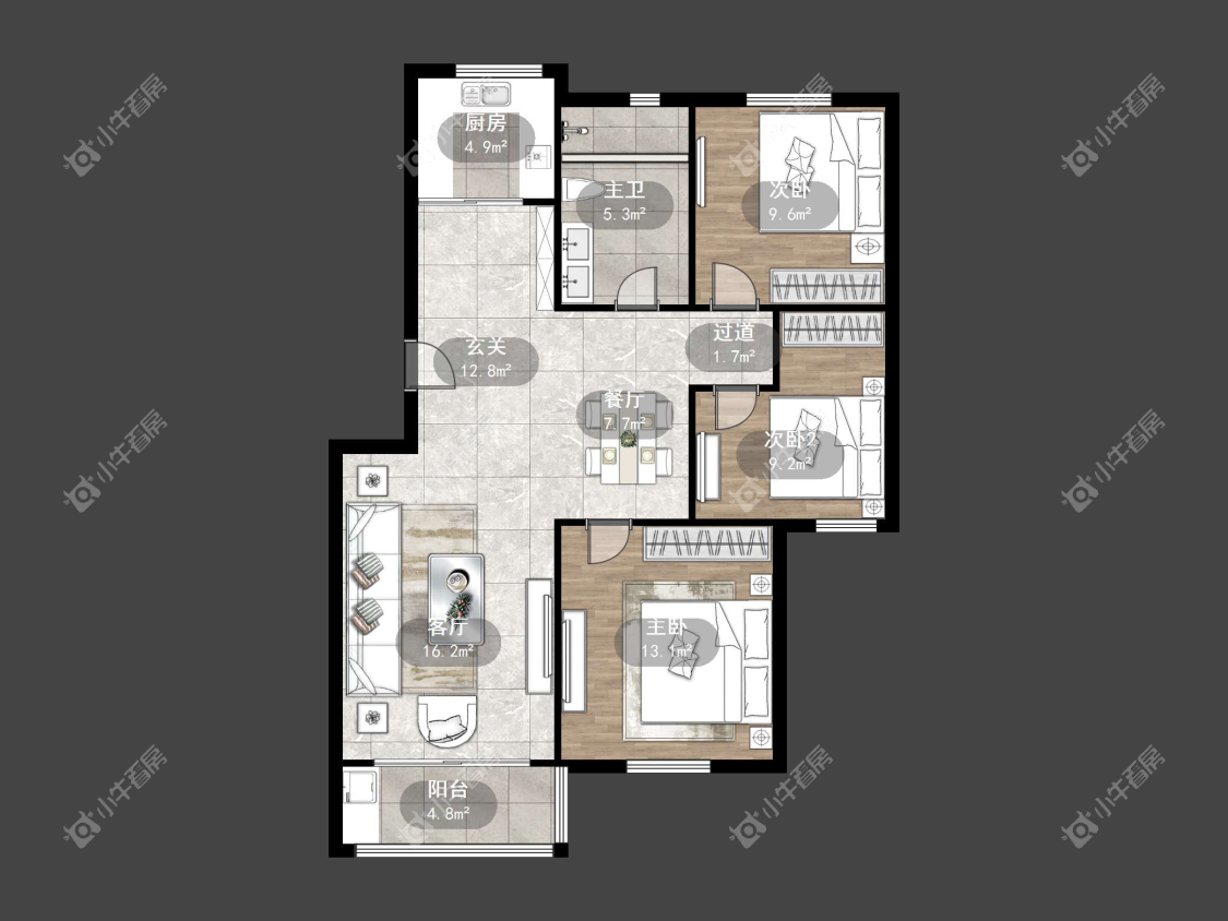 镇江世纪豪都在售二手房源户型图_小牛看房