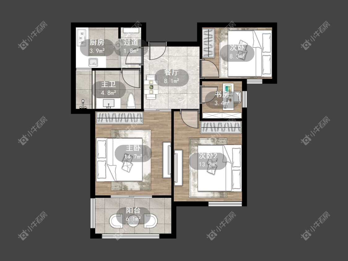 镇江国信宜和在售二手房源户型图_小牛看房