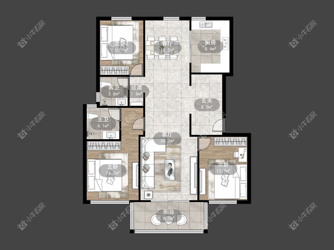 镇江凤凰郡在售二手房源户型图_小牛看房