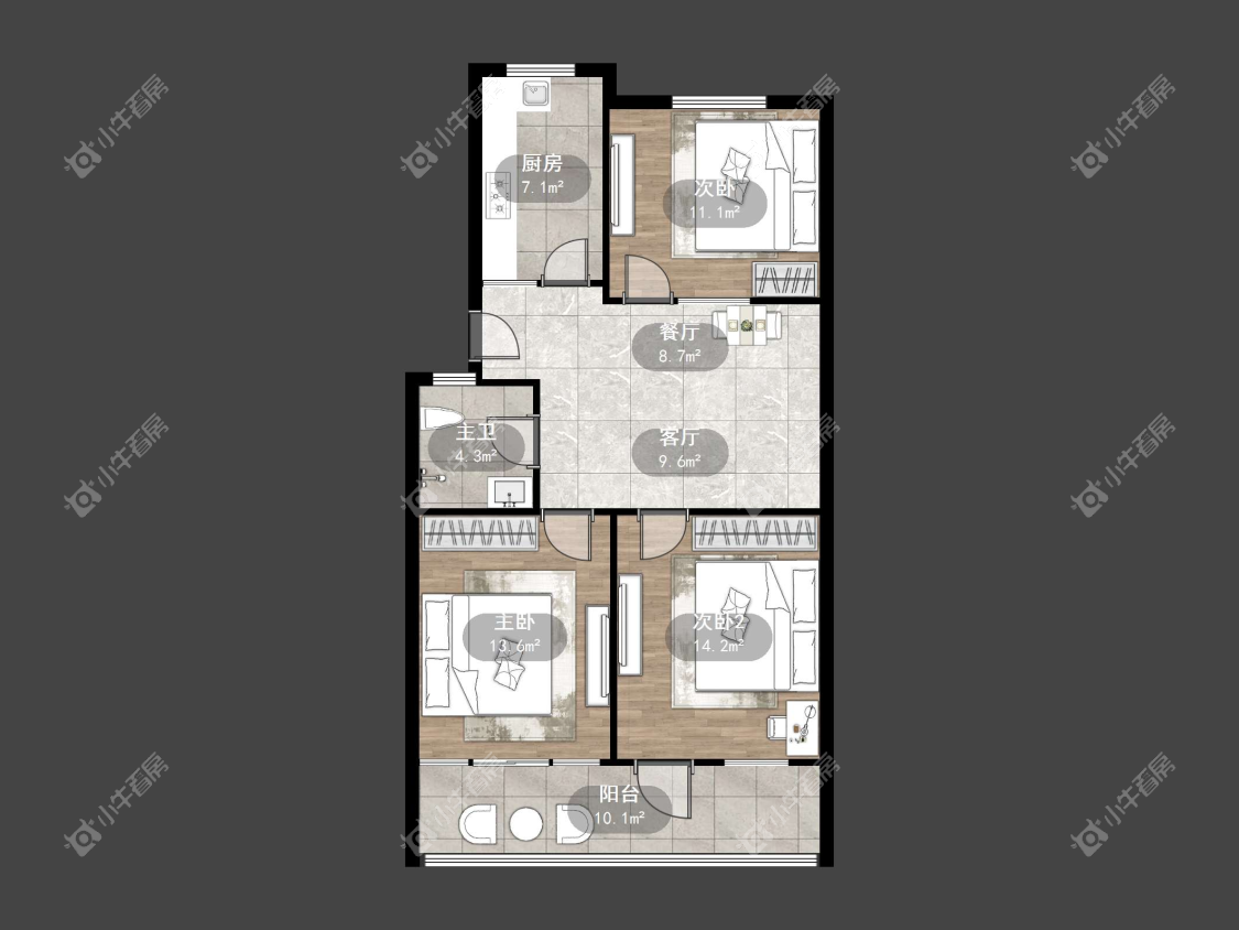 镇江兰信公寓在售二手房源户型图_小牛看房