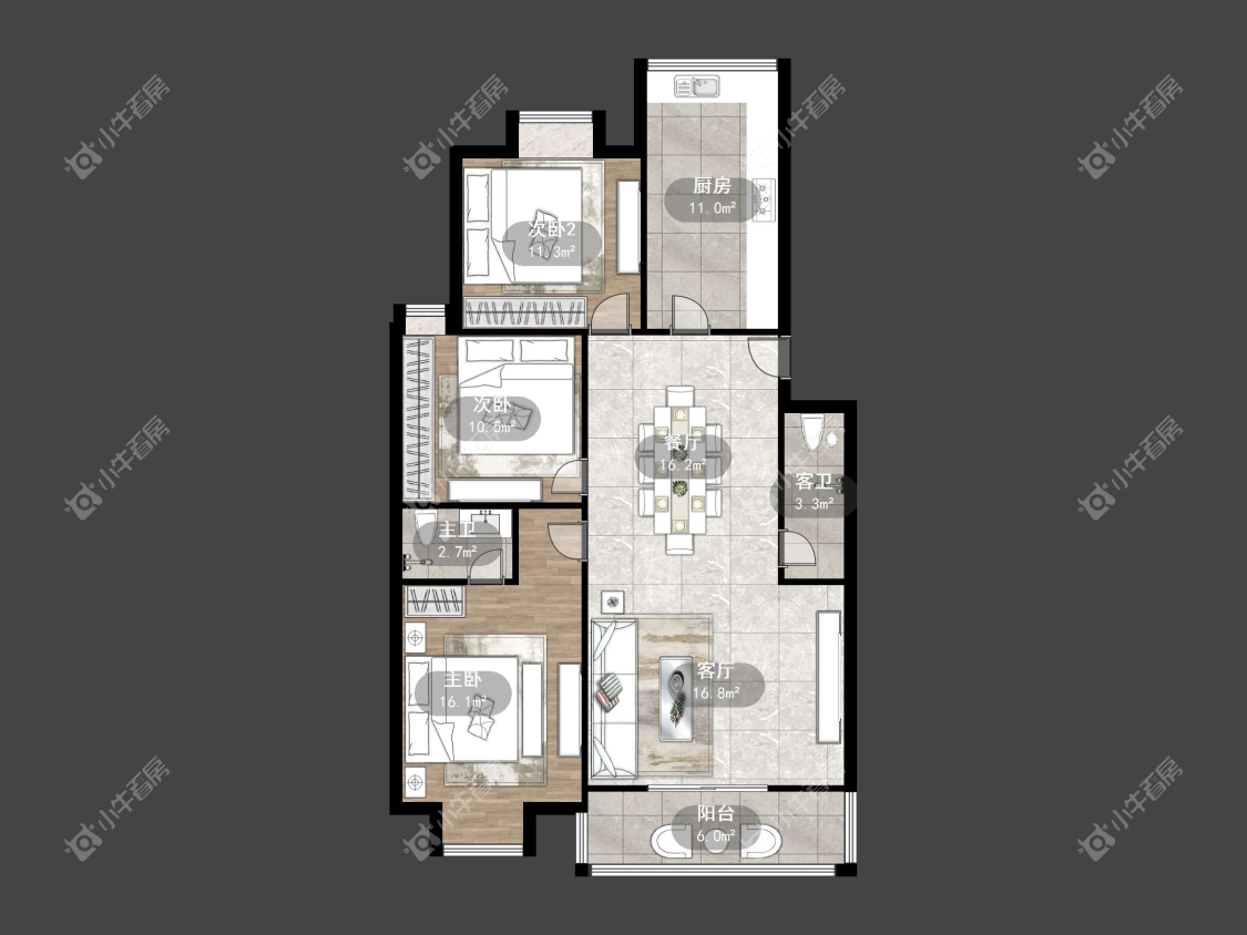 镇江凤翔花园在售二手房源户型图_小牛看房