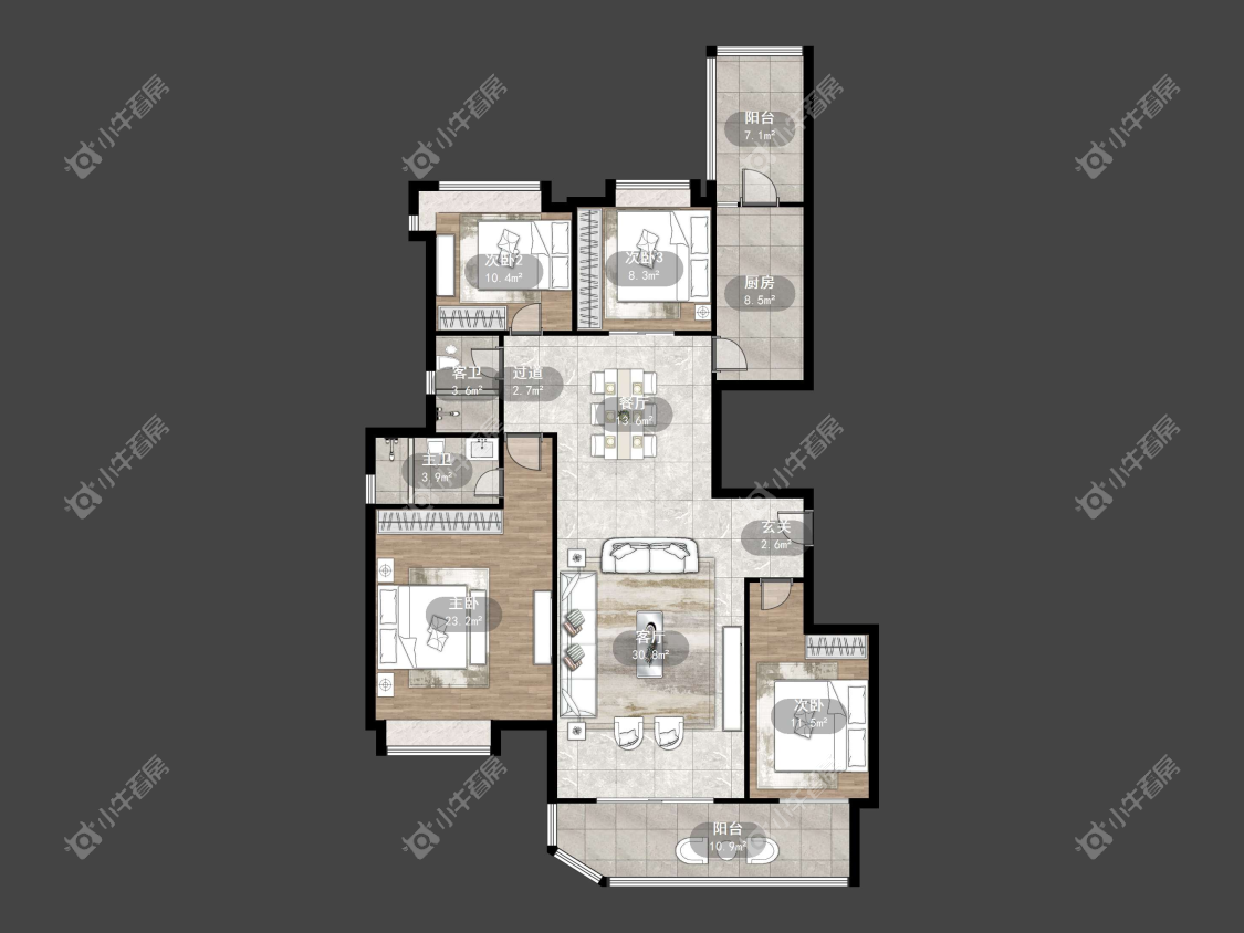 镇江碧桂园在售二手房源户型图_小牛看房