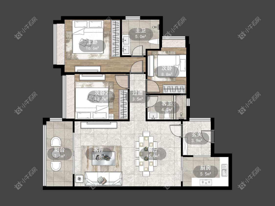 镇江恒大名都一期在售二手房源户型图_小牛看房