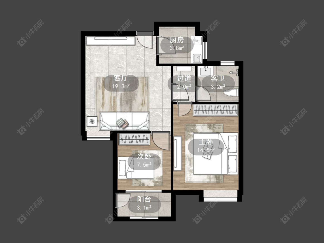 丹阳荣城国际一期在售二手房源户型图_小牛看房