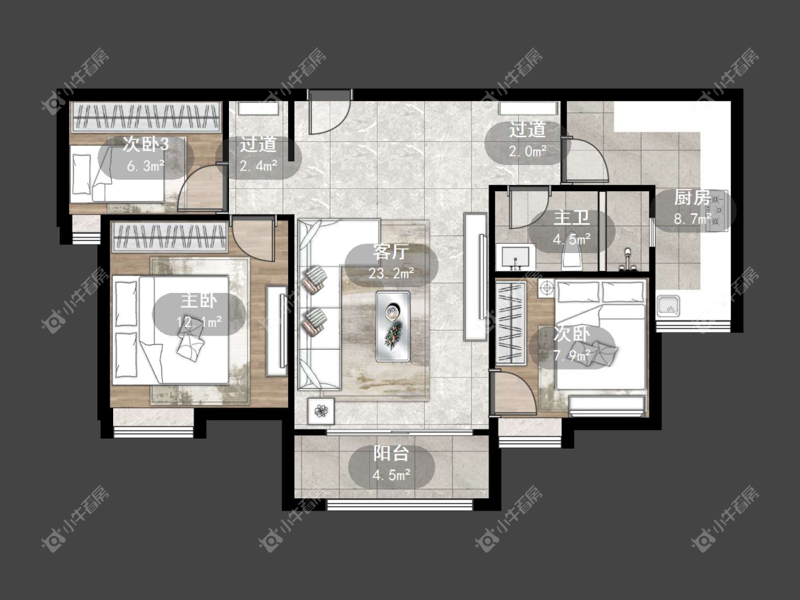 镇江碧桂园在售二手房源户型图_小牛看房