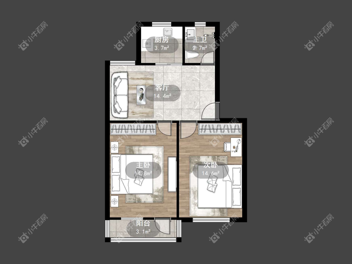 镇江阜阳新三村在售二手房源户型图_小牛看房
