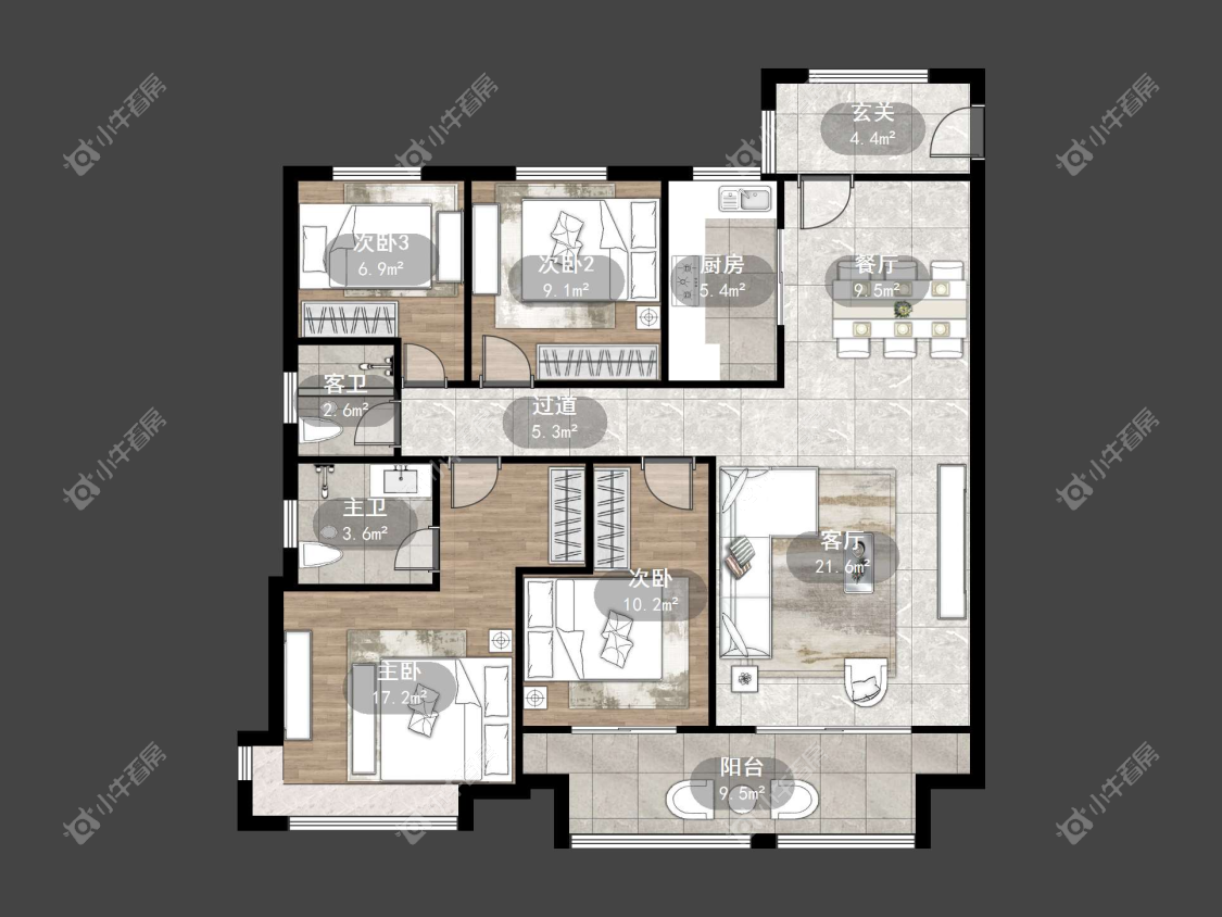 镇江中南熙悦城中南二期在售二手房源户型图_小牛看房