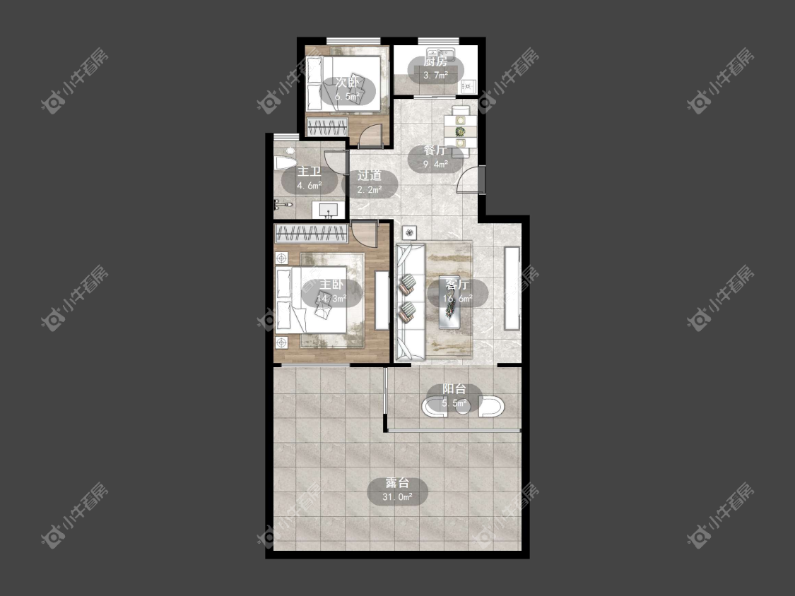 镇江欧洲城在售二手房源户型图_小牛看房