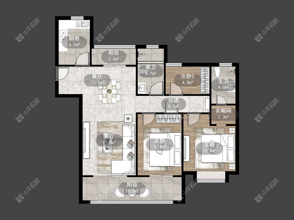镇江爱家尚城在售二手房源户型图_小牛看房