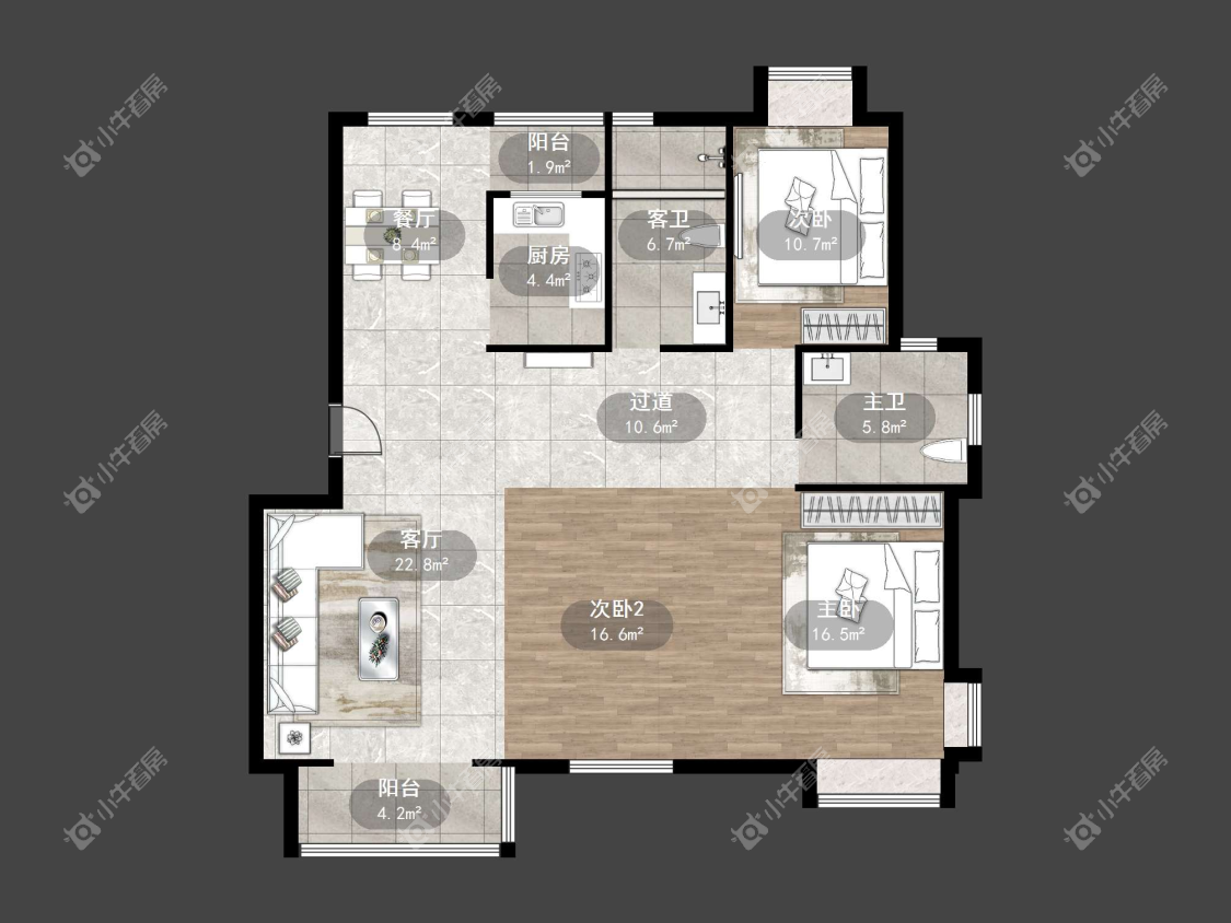 镇江锦尚名都在售二手房源户型图_小牛看房