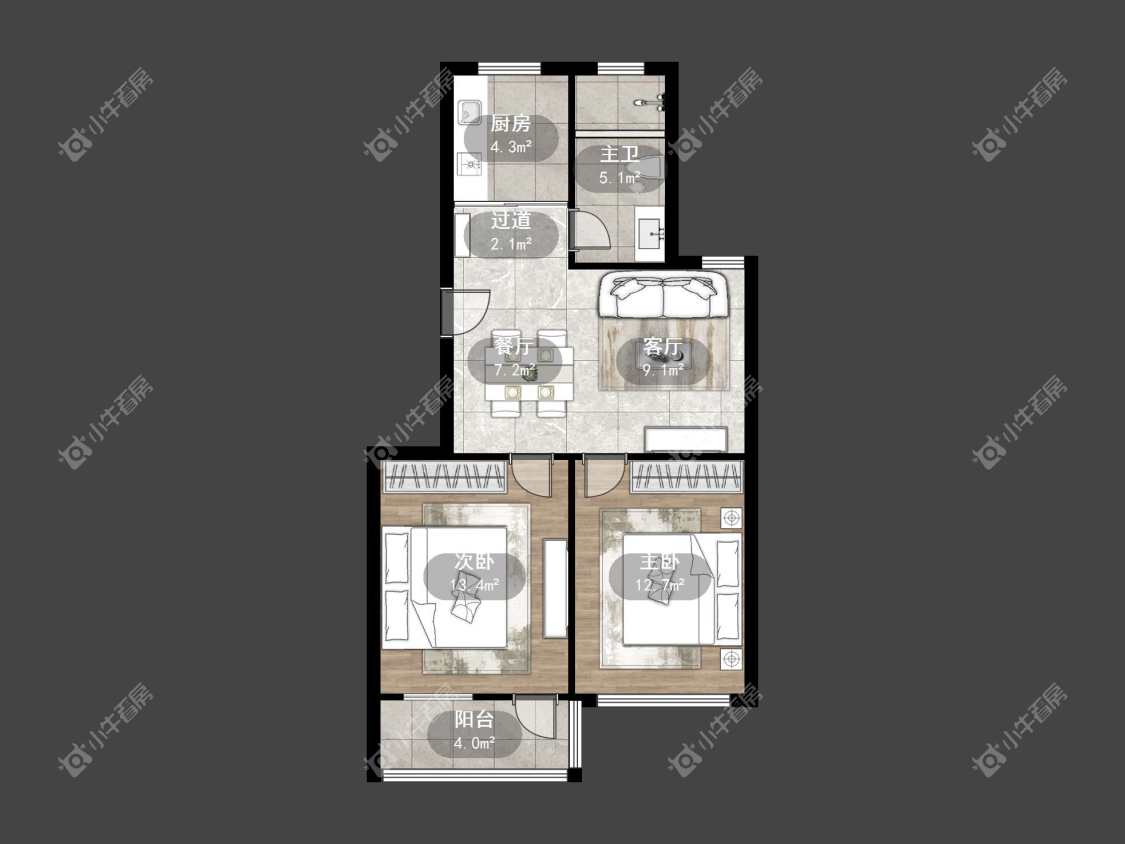镇江万善园在售二手房源户型图_小牛看房