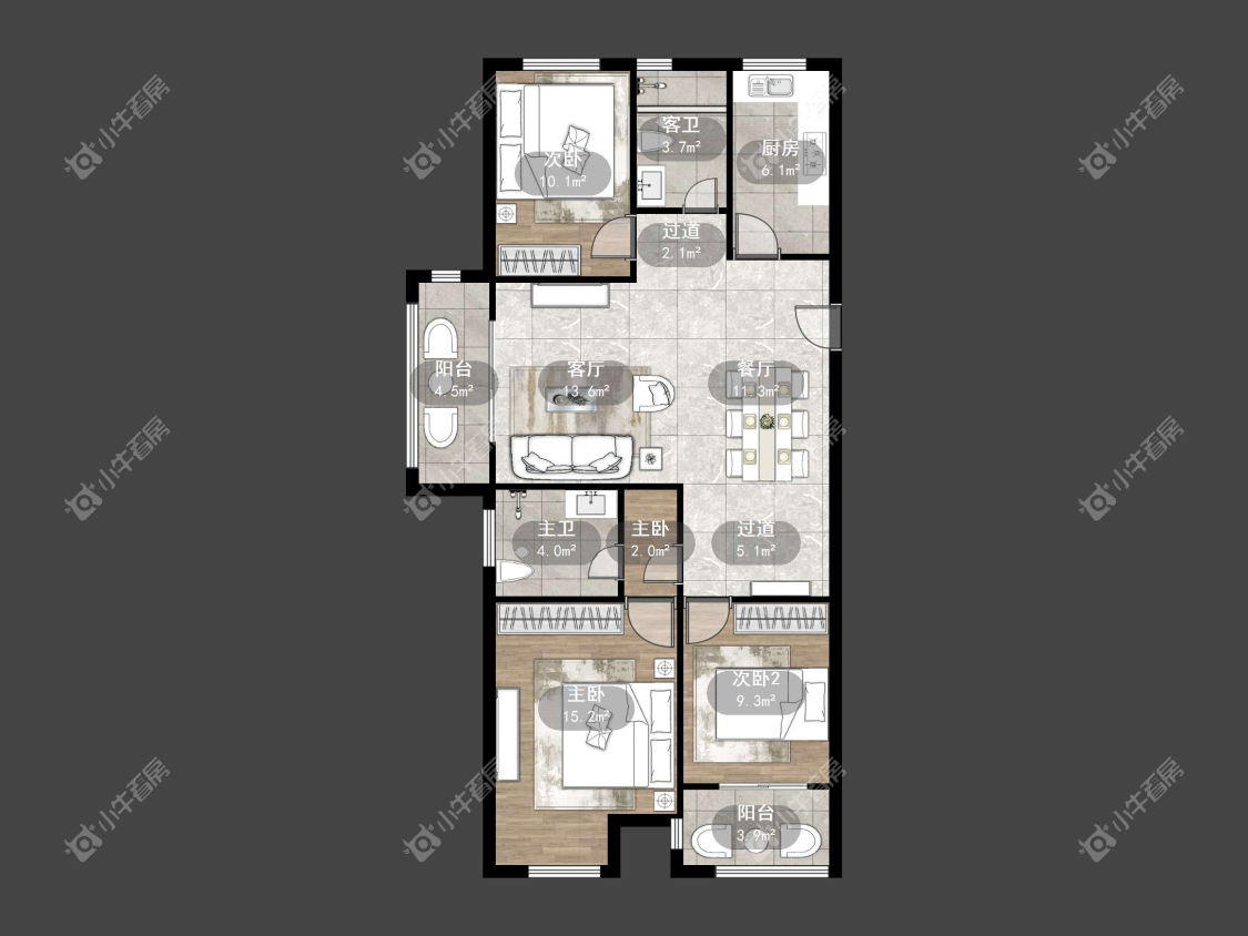 镇江华都幸福里在售二手房源户型图_小牛看房