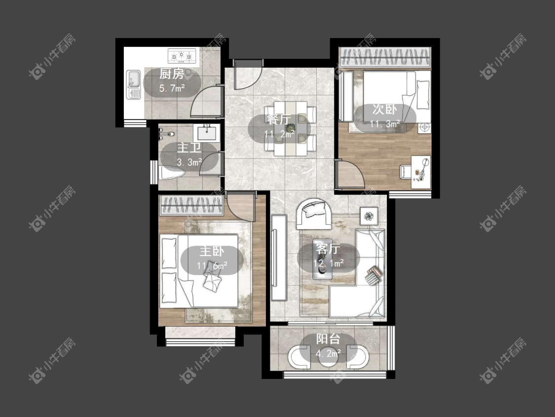 镇江天波城在售二手房源户型图_小牛看房
