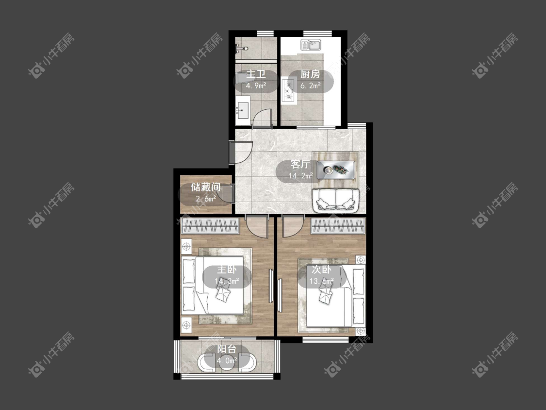 镇江万善园一村在售二手房源户型图_小牛看房