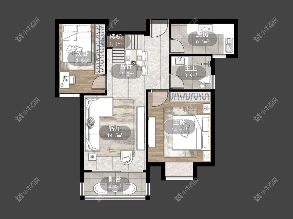 镇江嘉荟新城在售二手房源户型图_小牛看房