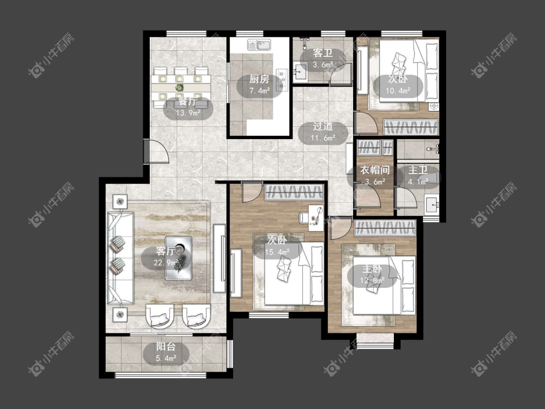 镇江普善人家在售二手房源户型图_小牛看房