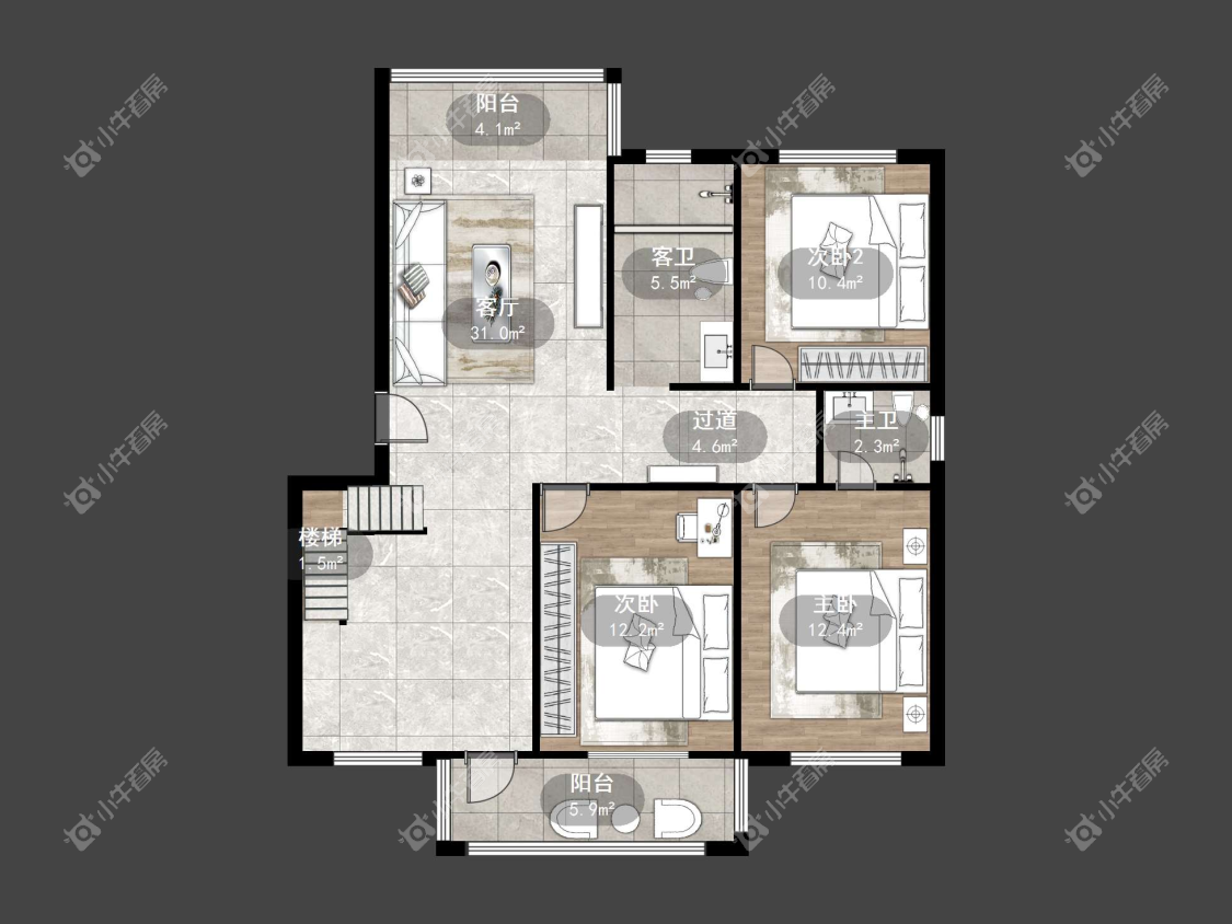 镇江幸福三区在售二手房源户型图_小牛看房