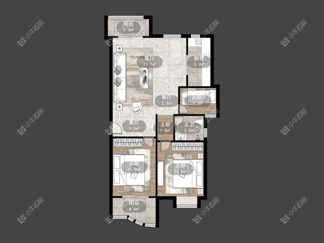 镇江名都新贵在售二手房源户型图_小牛看房