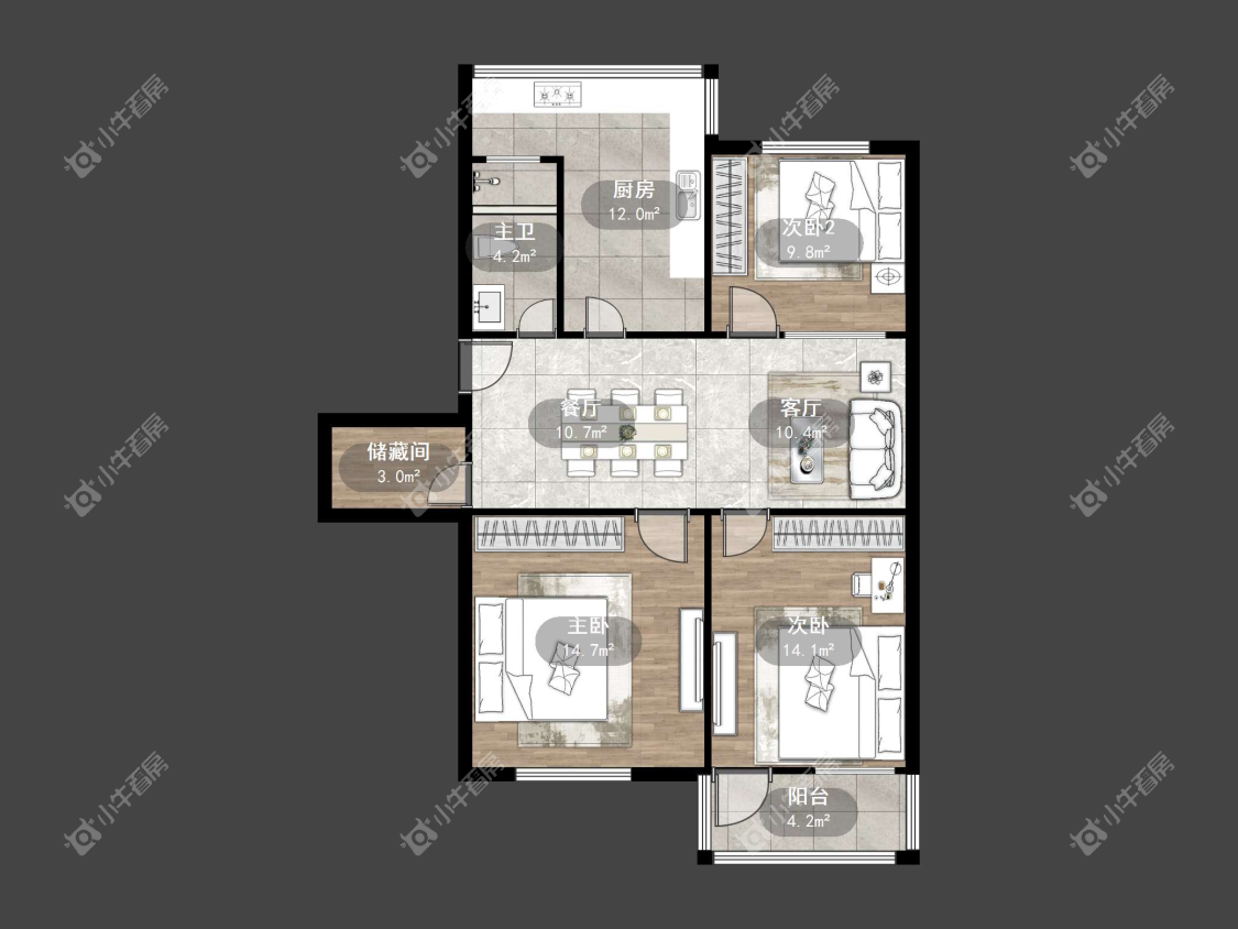 镇江双井苑在售二手房源户型图_小牛看房