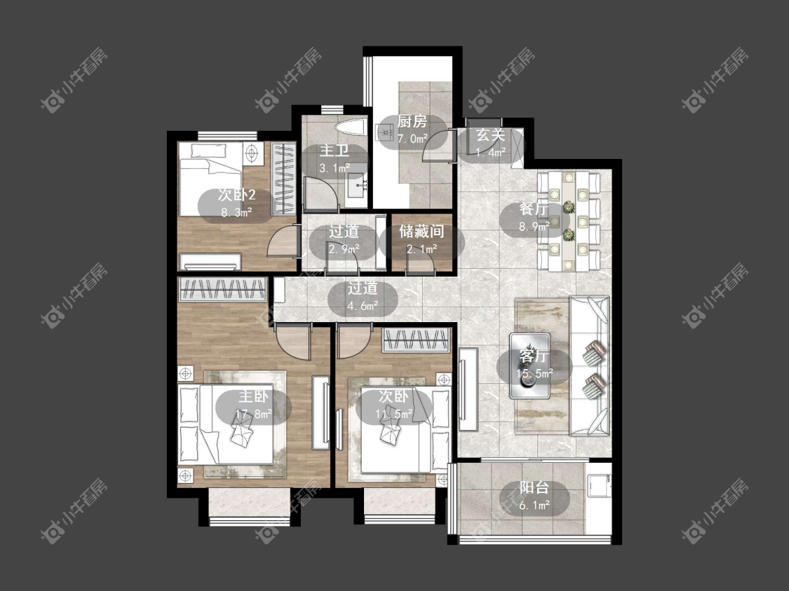 镇江大亚第一城在售二手房源户型图_小牛看房
