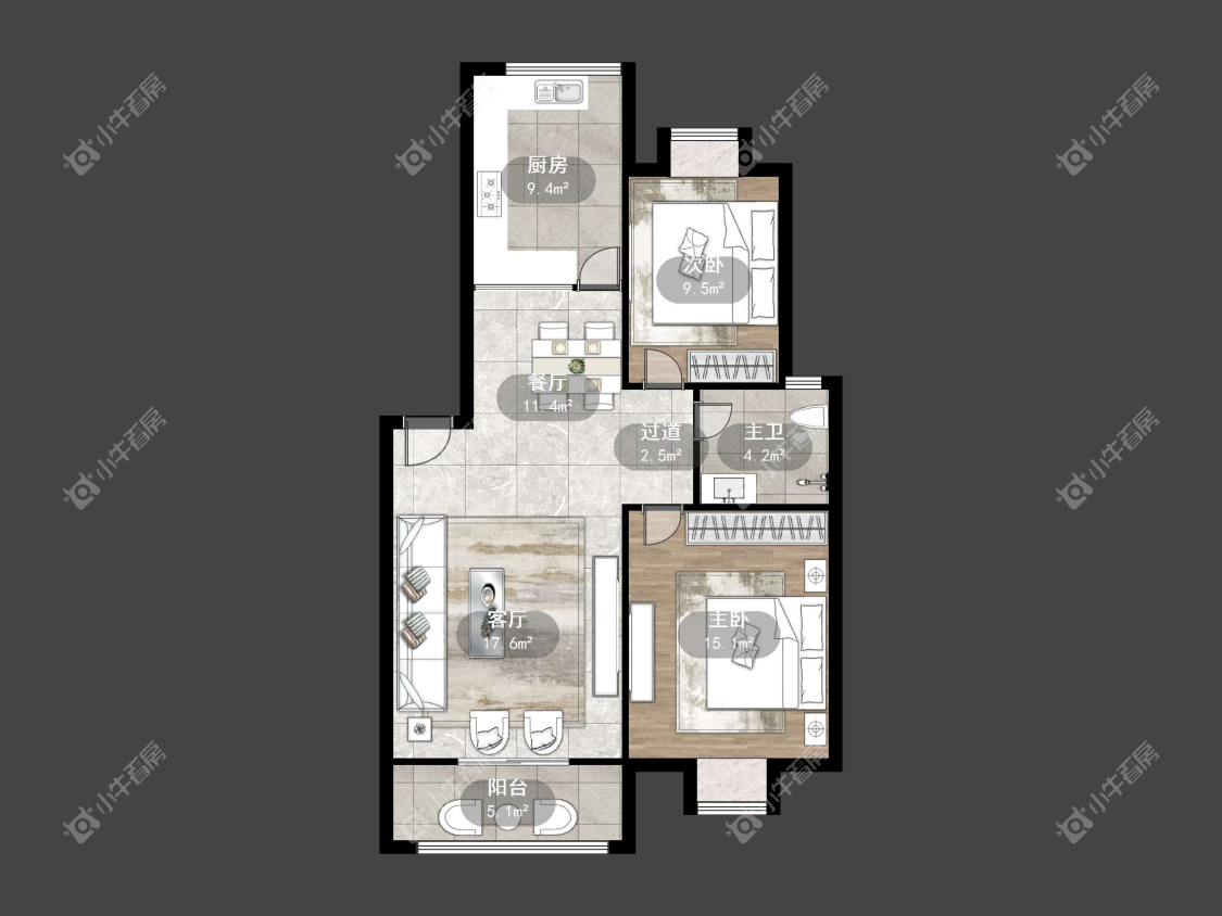 镇江金鼎城市花园在售二手房源户型图_小牛看房