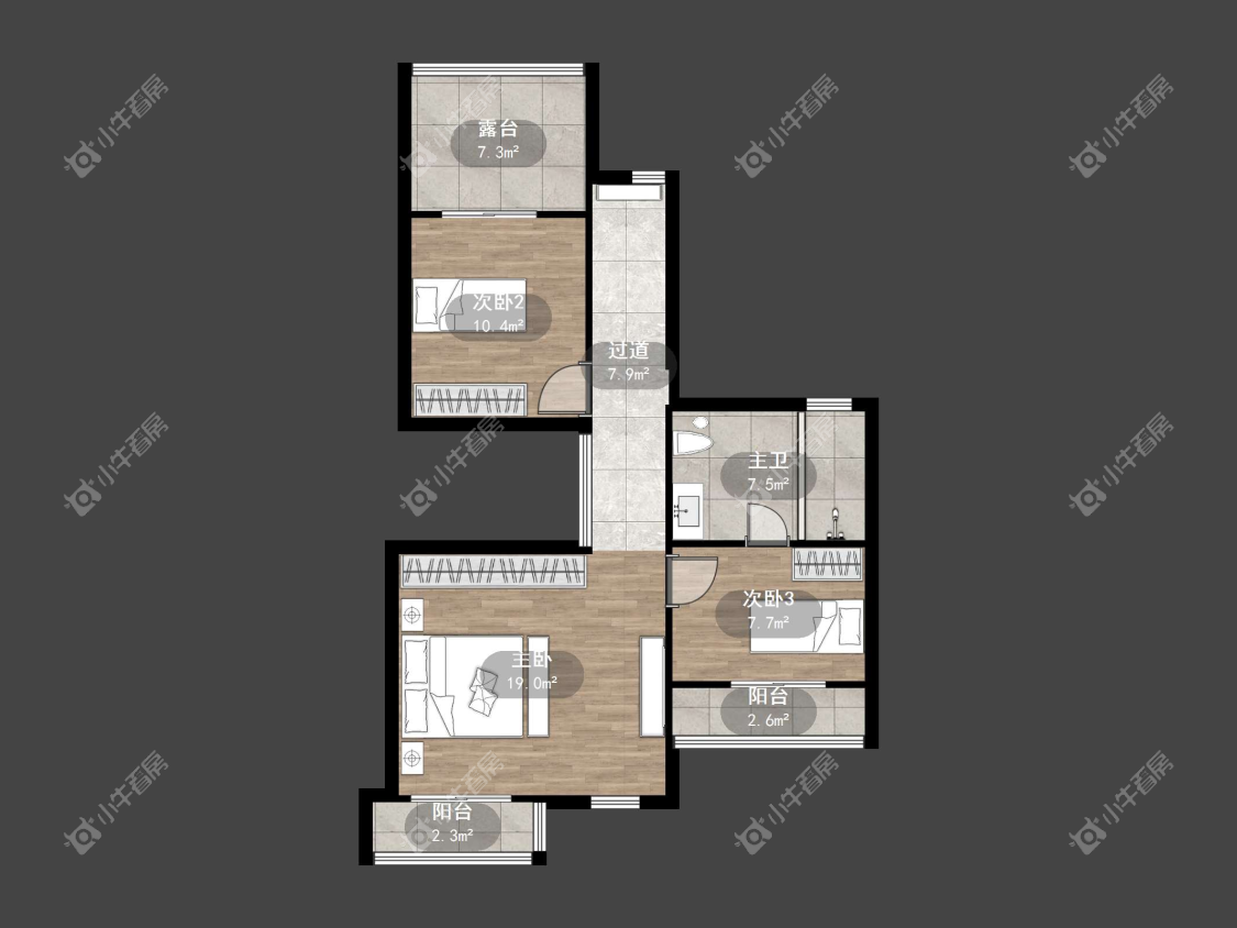 镇江大亚第一城别墅在售二手房源户型图_小牛看房
