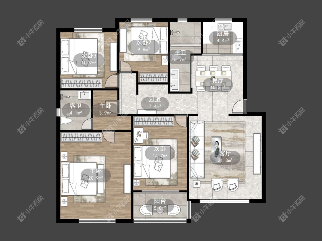 镇江百花新村在售二手房源户型图_小牛看房