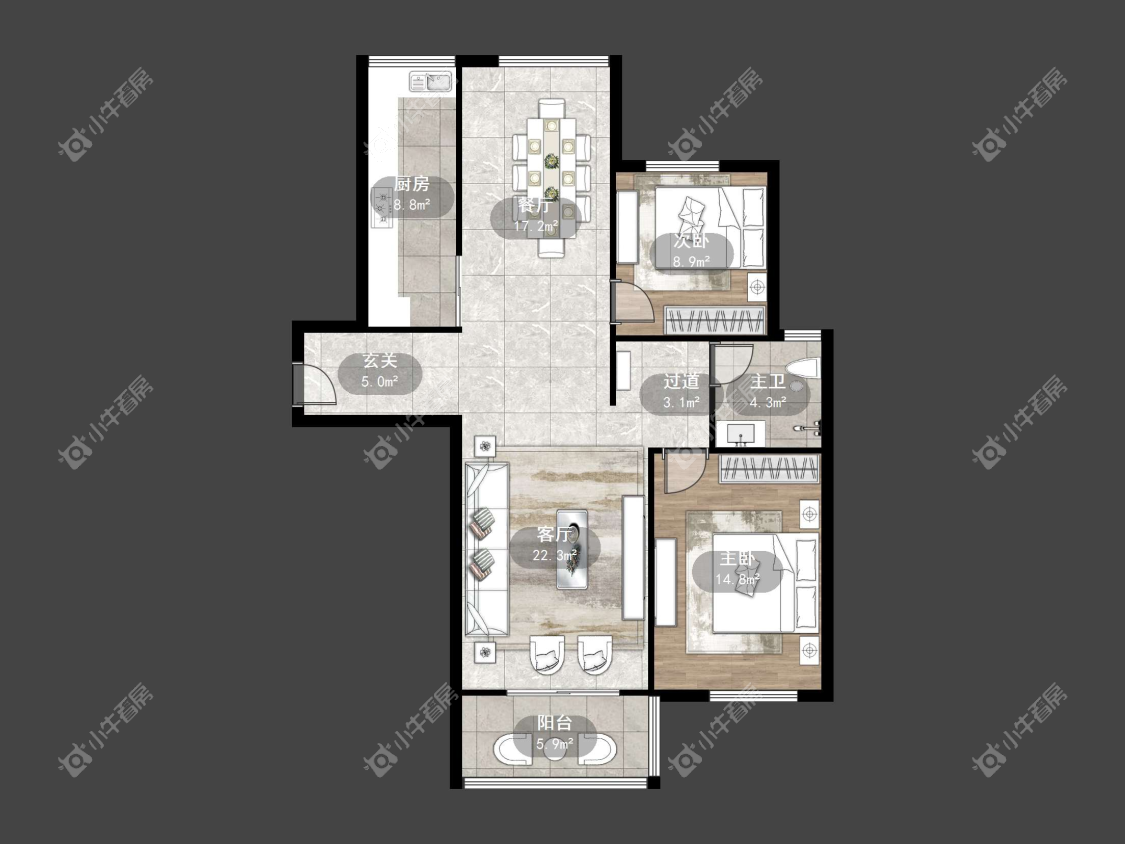 镇江学林雅居在售二手房源户型图_小牛看房