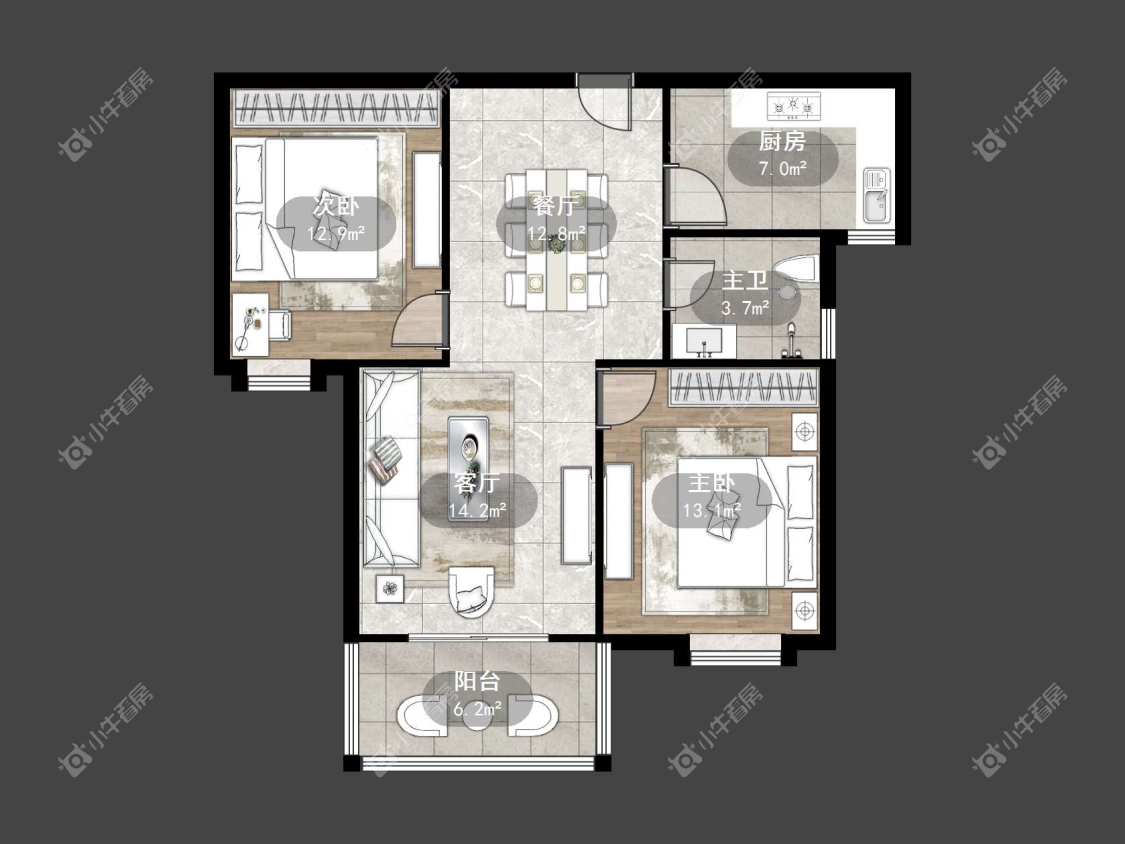 镇江华都锦城在售二手房源户型图_小牛看房
