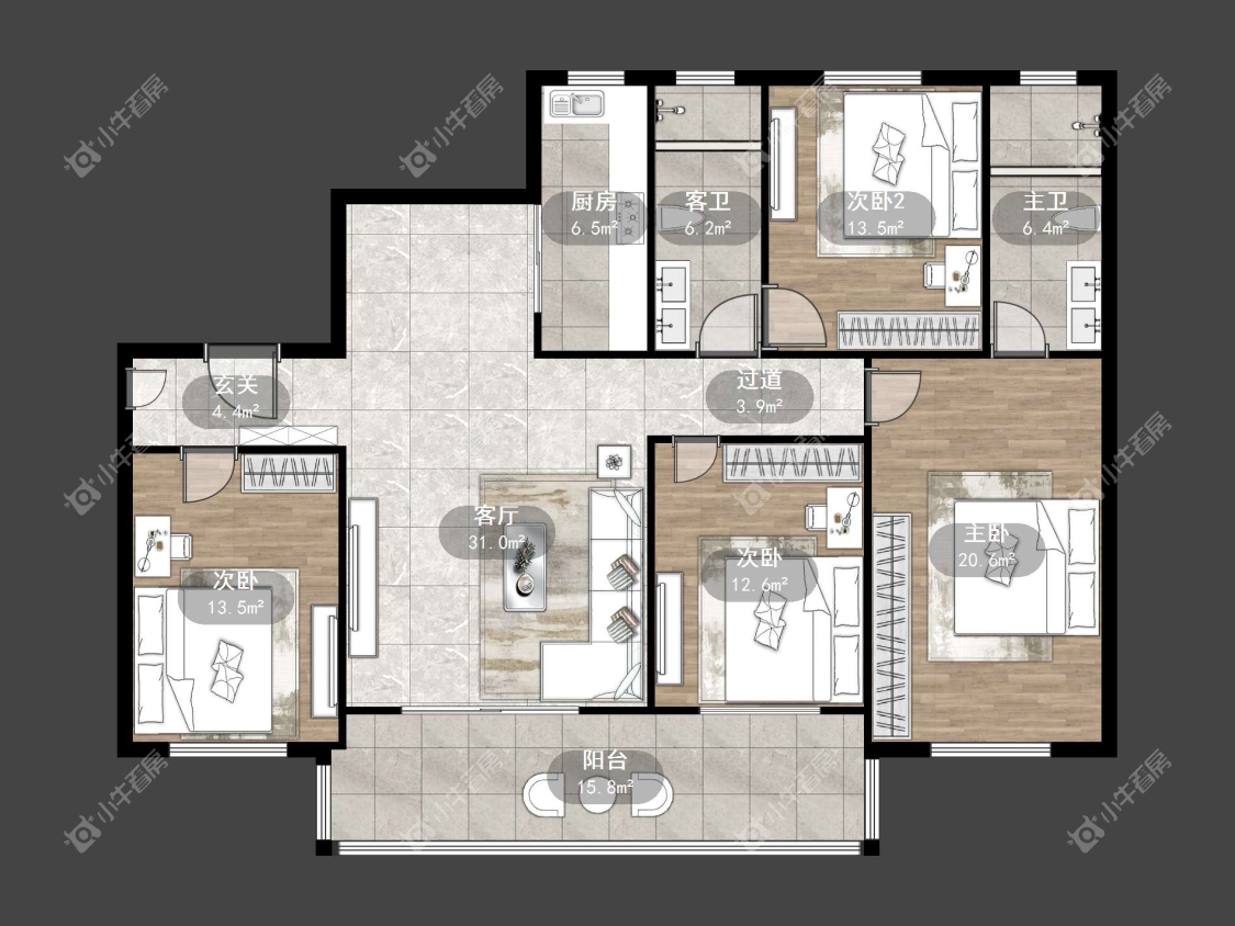 镇江万善上院在售二手房源户型图_小牛看房
