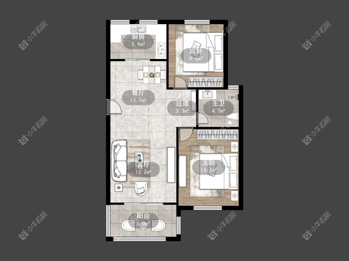 镇江世纪豪都在售二手房源户型图_小牛看房