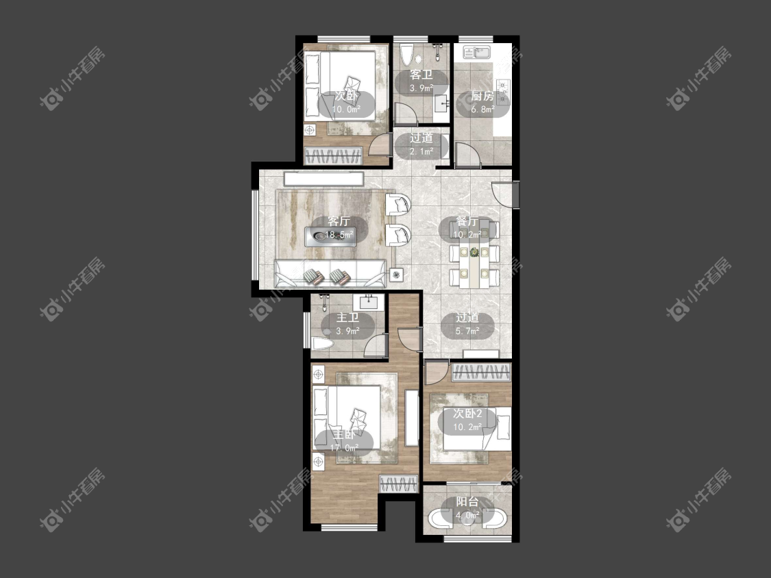 镇江华都幸福里在售二手房源户型图_小牛看房