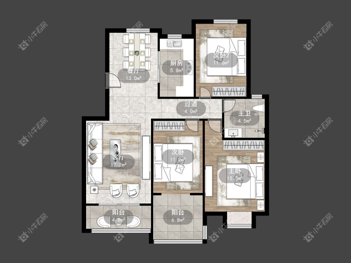 镇江华都锦城在售二手房源户型图_小牛看房