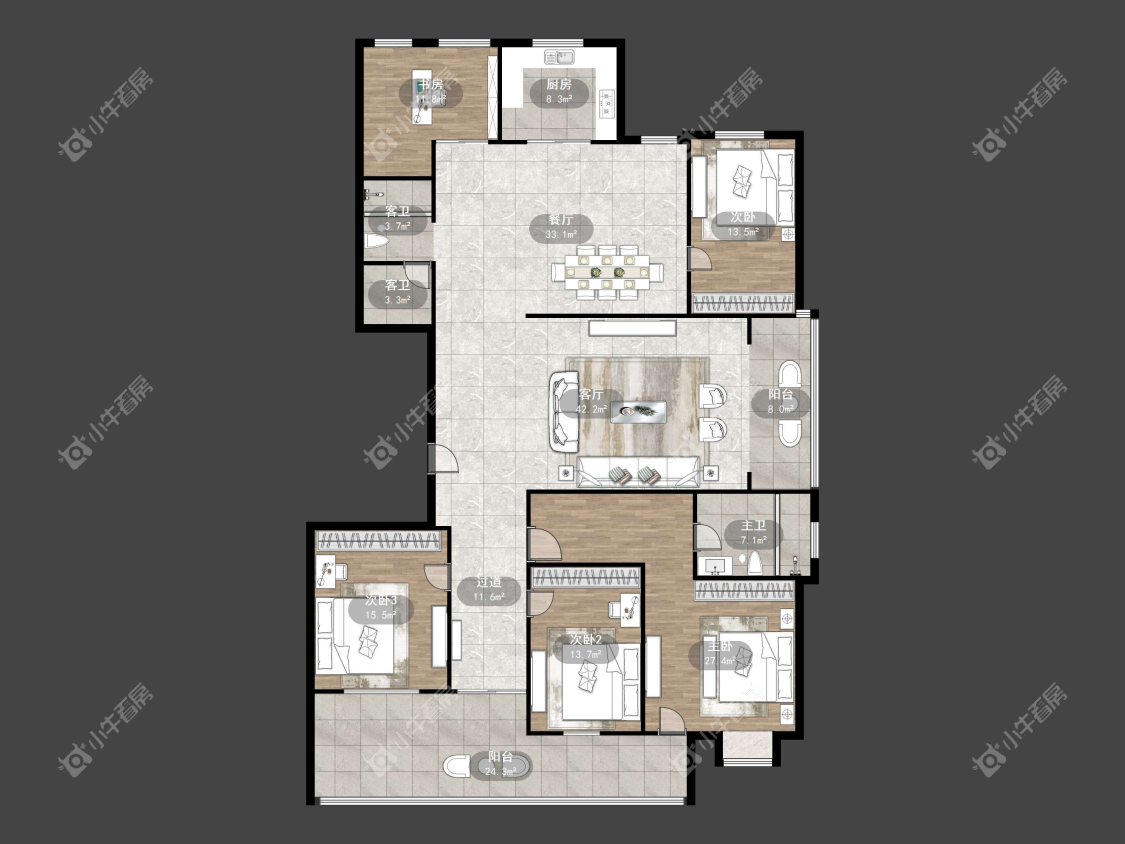 镇江天波城在售二手房源户型图_小牛看房