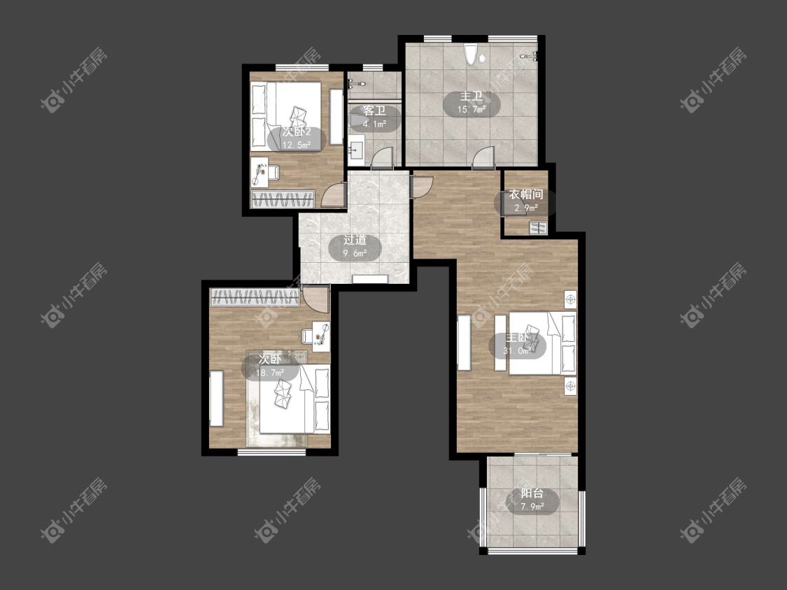 镇江丹凤国际在售二手房源户型图_小牛看房