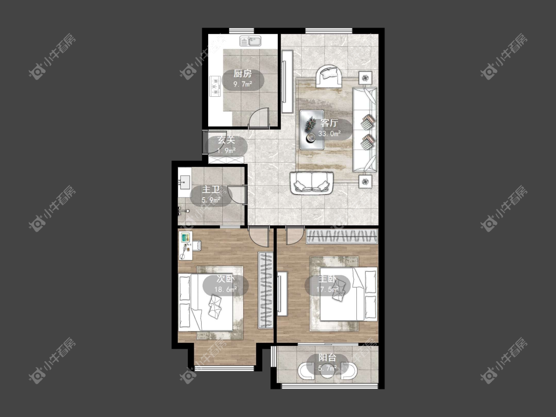 镇江紫荆花园在售二手房源户型图_小牛看房