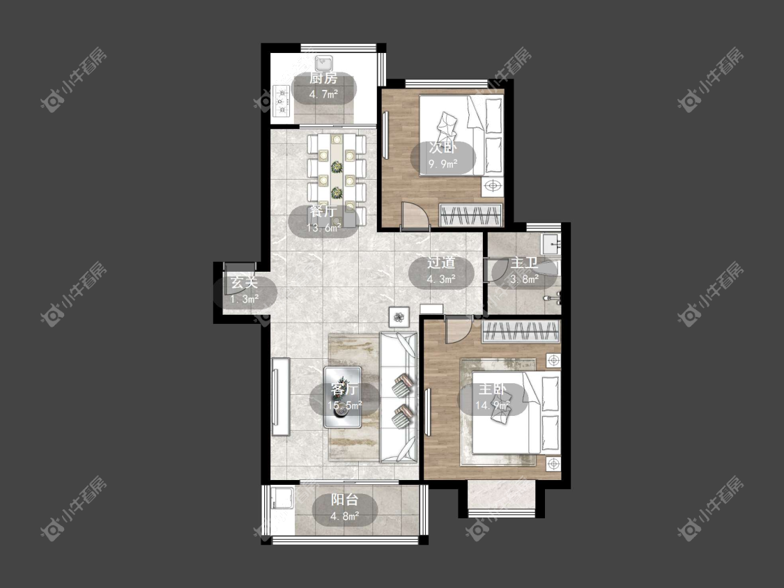 镇江江南人家在售二手房源户型图_小牛看房