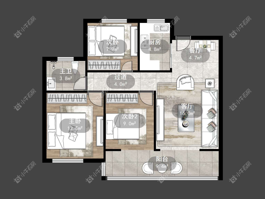 镇江中南熙悦城中南二期在售二手房源户型图_小牛看房