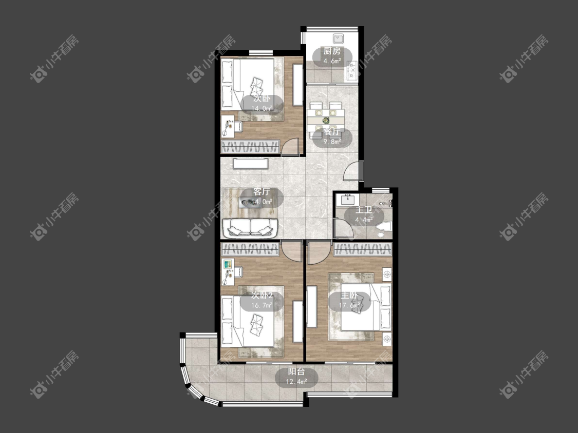 镇江迎春小区在售二手房源户型图_小牛看房