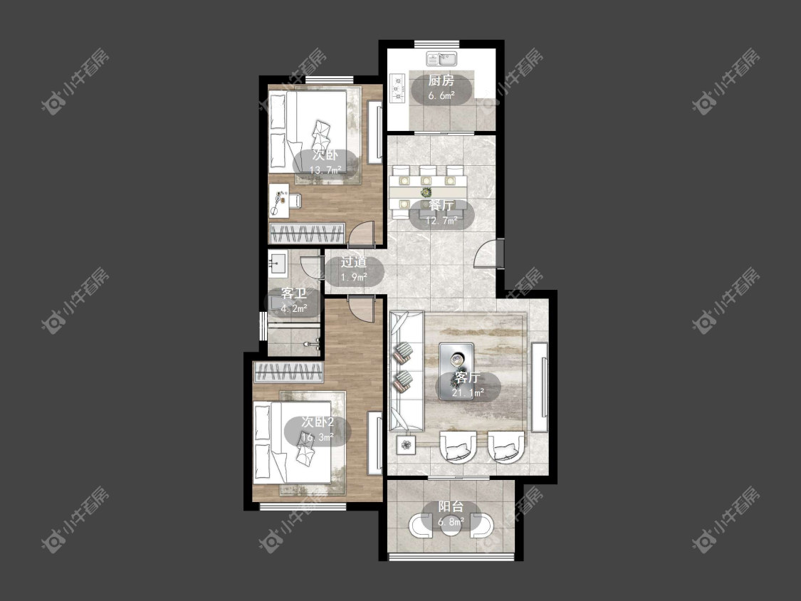 镇江怡心花园在售二手房源户型图_小牛看房