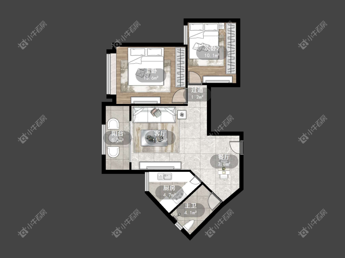 镇江恒大名都一期在售二手房源户型图_小牛看房