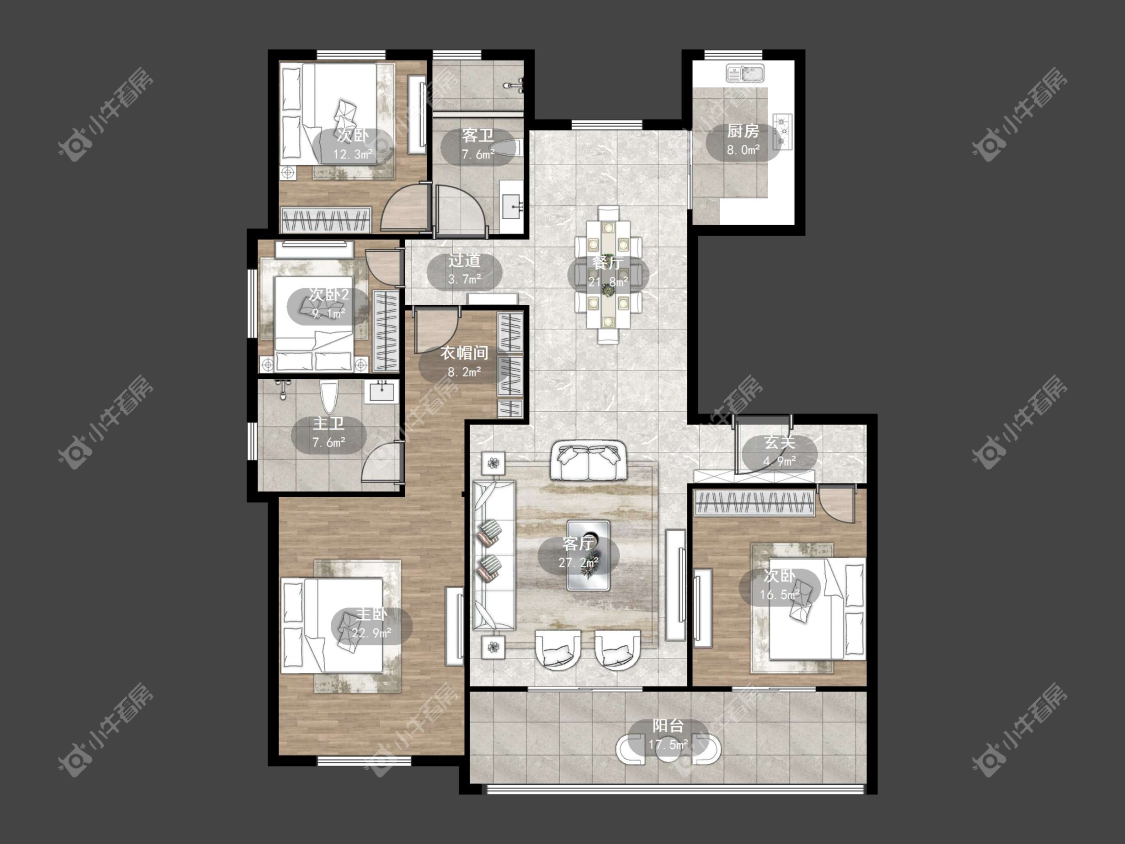 镇江天怡南郡在售二手房源户型图_小牛看房