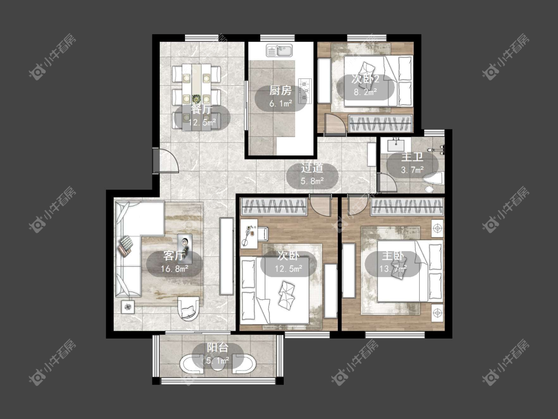 镇江新新家园在售二手房源户型图_小牛看房