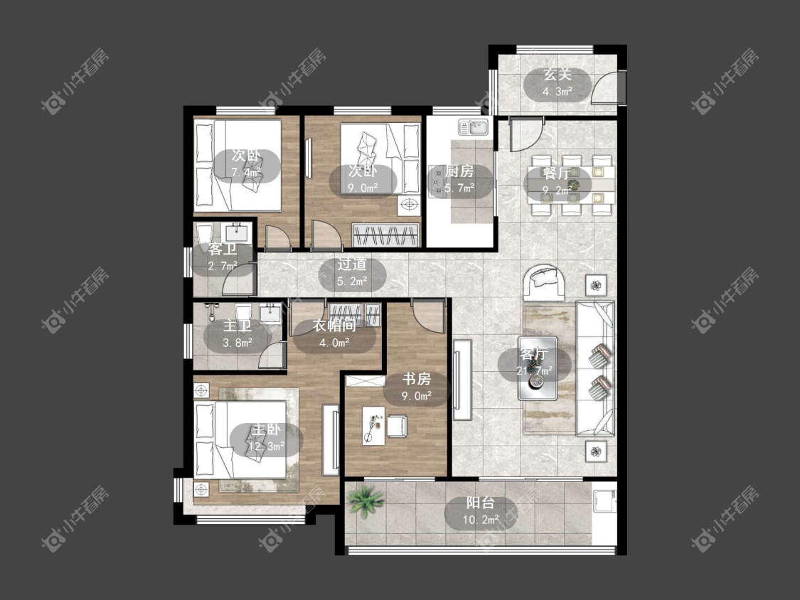 镇江中南熙悦城中南二期在售二手房源户型图_小牛看房