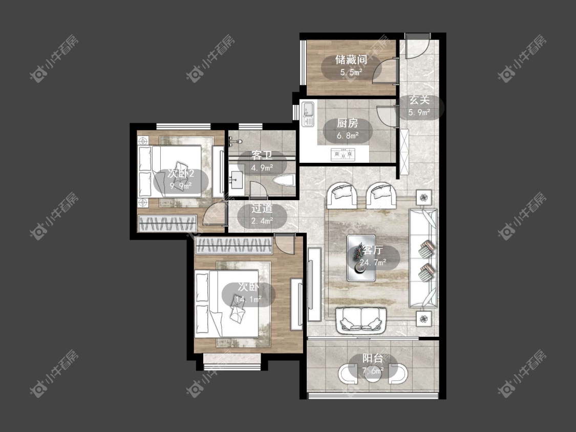 镇江大亚第一城在售二手房源户型图_小牛看房
