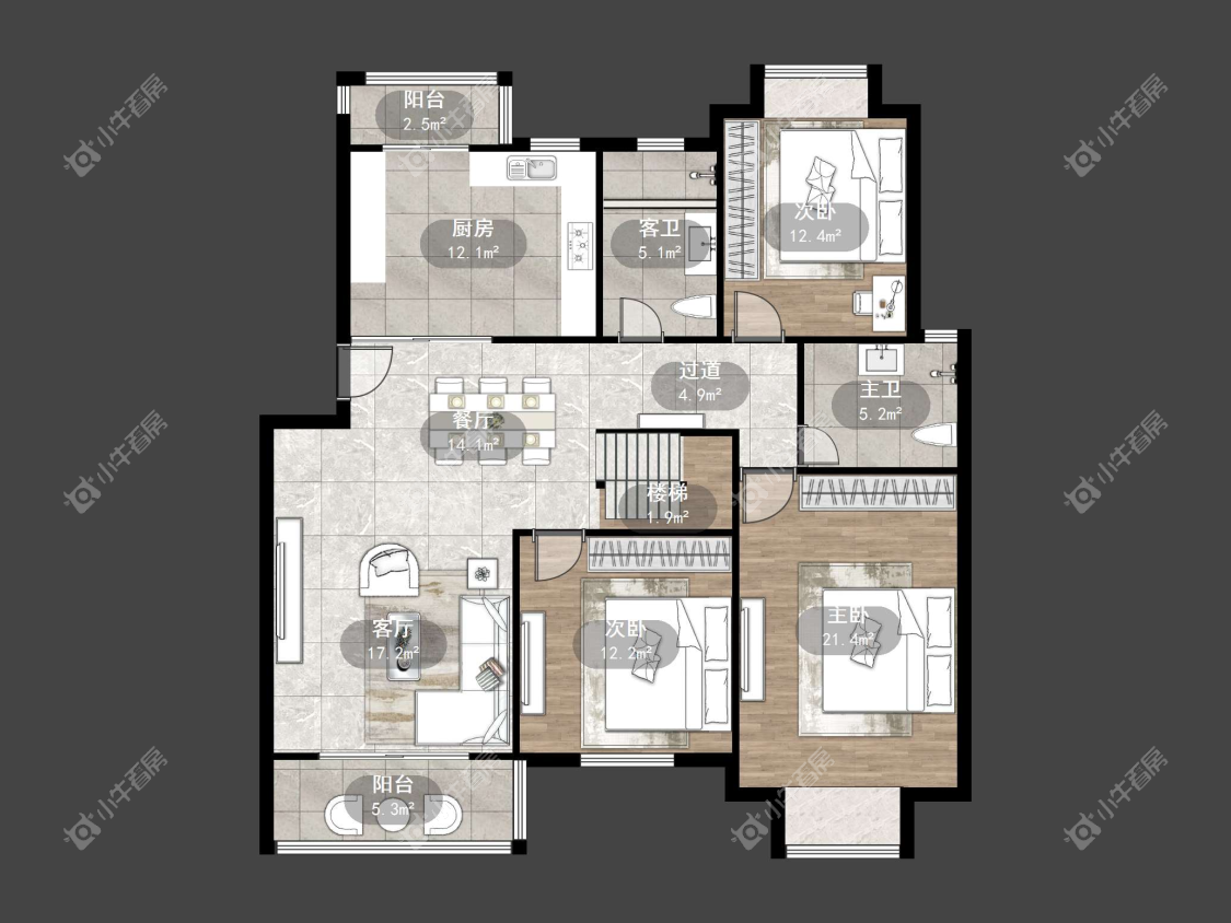 镇江龙滨园在售二手房源户型图_小牛看房